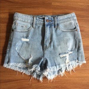 Jean shorts brand new distressed look